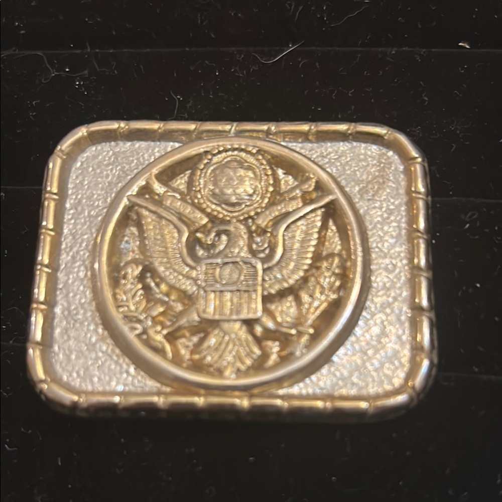 Gold and Silver Eagle Belt Buckle